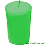 شمع استوانه پهن بلند سبز